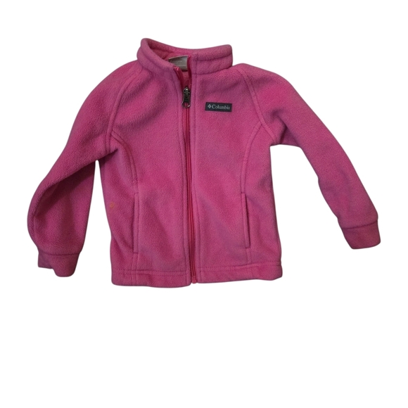 Columbia Toddler Vibrant Pink Fleece Jacket 18-24 Months - Picture 1 of 4